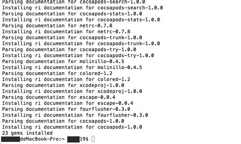 Cocoapods安装 详细 简书