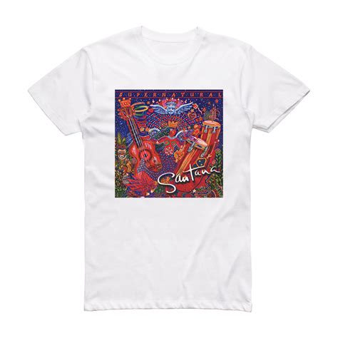 Santana Supernatural Album Cover T-Shirt White – ALBUM COVER T-SHIRTS