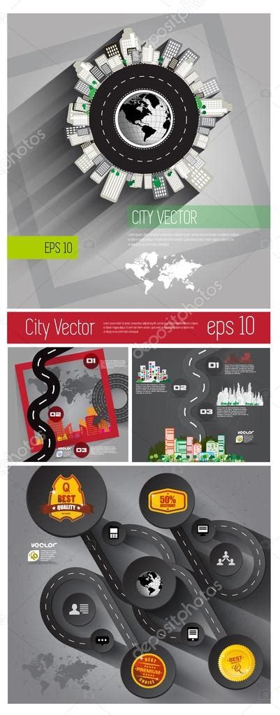 Big set of city skyline Stock Vector by ©zeber2010 45851801