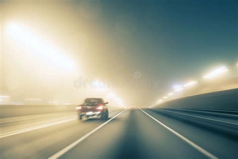 Fast Night Driving on Highway Stock Image - Image of nighttime, drive ...