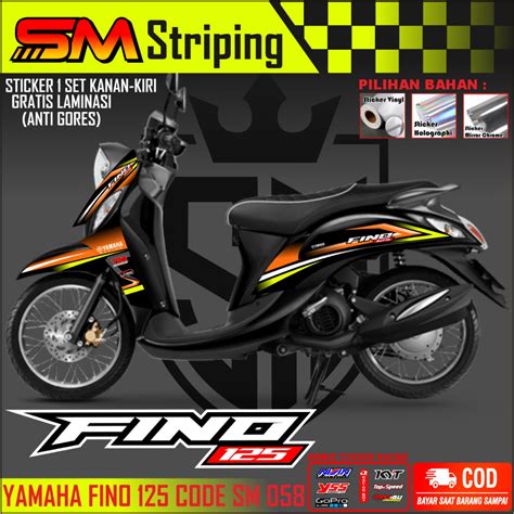 Jual Stiker Fino Fi New Striping BODY MOTOR YAMAHA FINO 125 Sticker