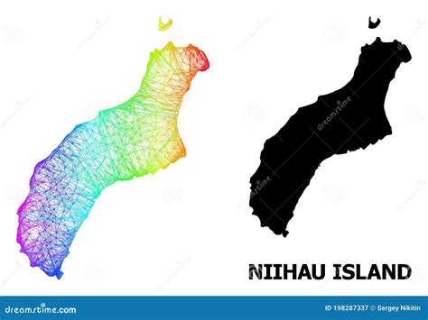 Dot Pattern Map Of Niihau Island Cartoon Vector | CartoonDealer.com ...