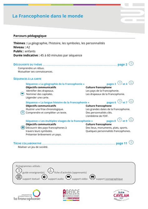 Pdf Conna Tre La Francophonie Enfants Ans D Couvrir