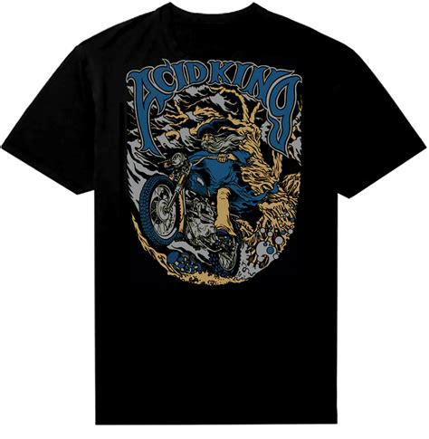 Acid King Acid King Blue Biker Wizard T Shirt