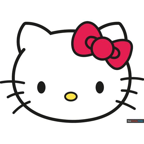 How to Draw a Hello Kitty Face | Hello kitty drawing, Kitty drawing ...