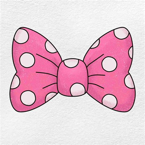 Draw Minnie Mouse Bow Helloartsy