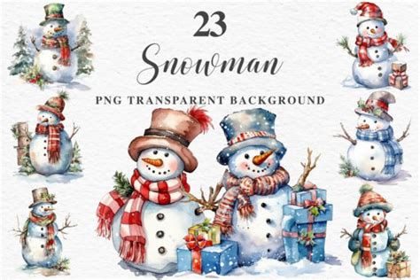 Snowman Christmas Clipart Santa Winter Graphic By Rabbit Heart Clipart