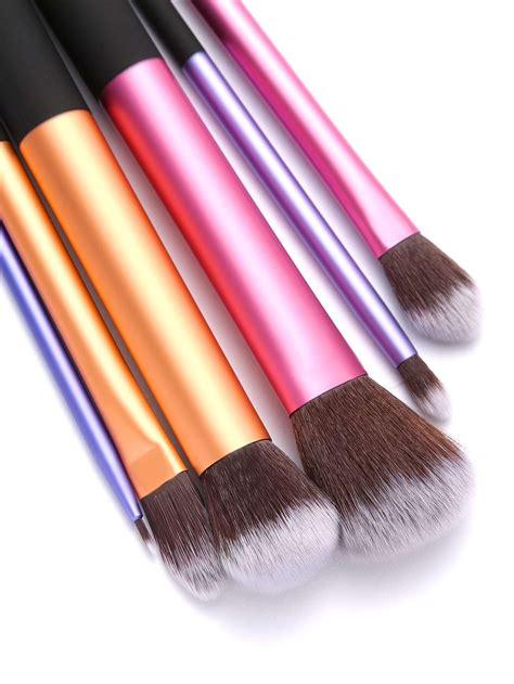 6pcs Professional Multicolor Makeup Brush Set Shein Sheinside