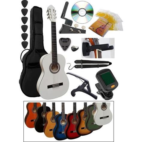 Pack Guitare Classique 1 2 Enfant 6 à 8 Ans 9 Accessoires Cour Vidéo