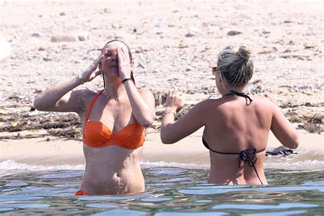 Chelsy Davy In Orange Bikini Gotceleb