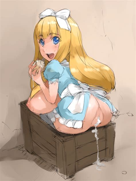 Rule 34 After Sex Alice In Wonderland Alice Liddell Ass Blonde Hair Blue Eyes Blush Breasts