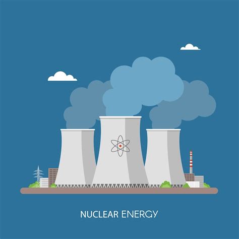 Nuclear Power Plant And Factory Nuclear Energy Industrial Concept