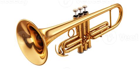 golden trumpet isolated  transparent background  png