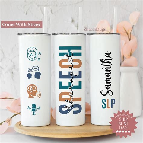 Speech Therapist Tumbler Personalized Speech Pathologist Gift Speech