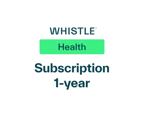 Whistle Health 2 0 1 Year Plan Billed Annually