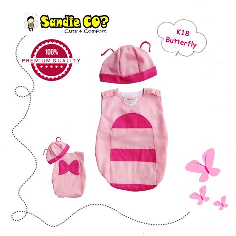 Jual Kostum Anak Bayi 1 Tahun 3 Bulan Overall Topi Pakaian Butterfly