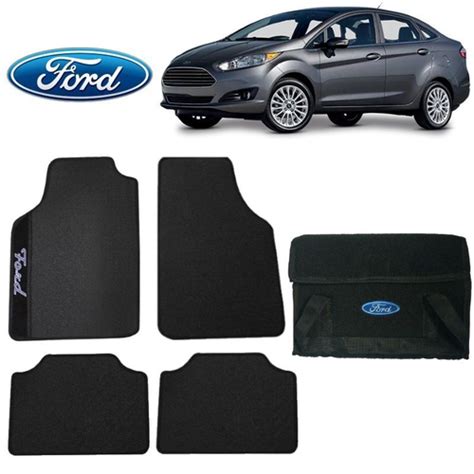 Maleta Automotiva E Tapete Ford New Fiesta Sedan Bordado No Shoptime