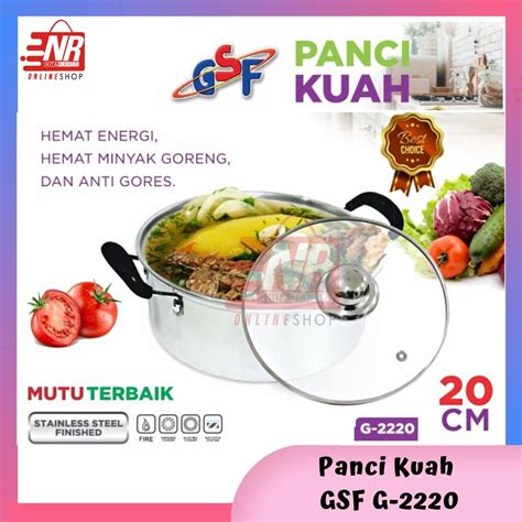 Jual Panci Kuah Gsf G Stainless Tutup Kaca Panci Kukus Panci