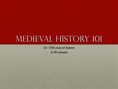 PPT - Medieval History 101 PowerPoint Presentation, free download - ID:9234852