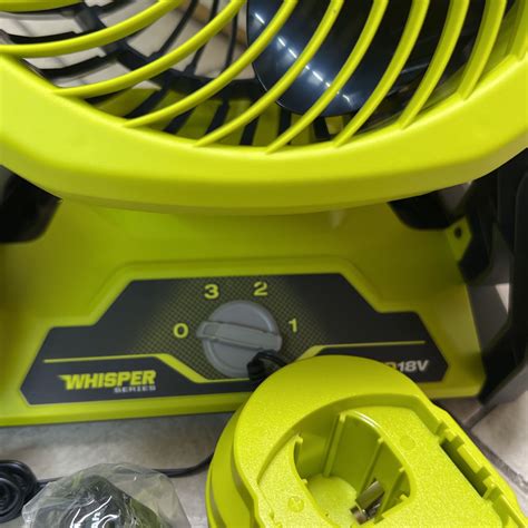 Ryobi One 18v Cordless Hybrid Whisper Series 7 12 In Fan Kit With 20 Ah Battery And Charger