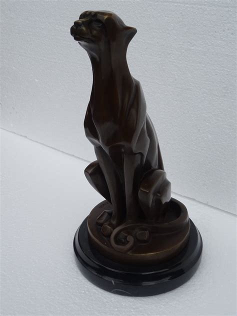 After Michele Decoux Bronze Sculpture Sitting Cheetah Art Catawiki