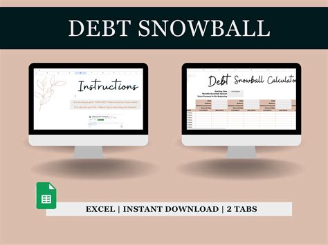 Debt Snowball Spreadsheet for Excel, Debt Snowball Calculator, Debt ...