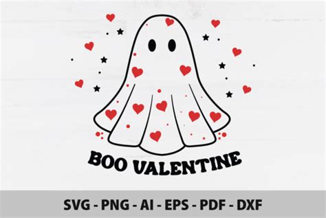 Boo Valentine Heart Ghostie Spooky Svg Graphic By Morning Svg