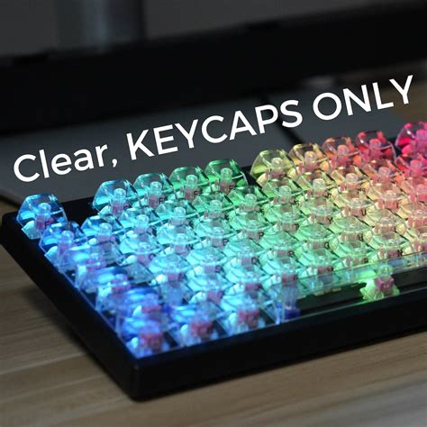 transparent keycaps clear keycaps crystal clear etsy