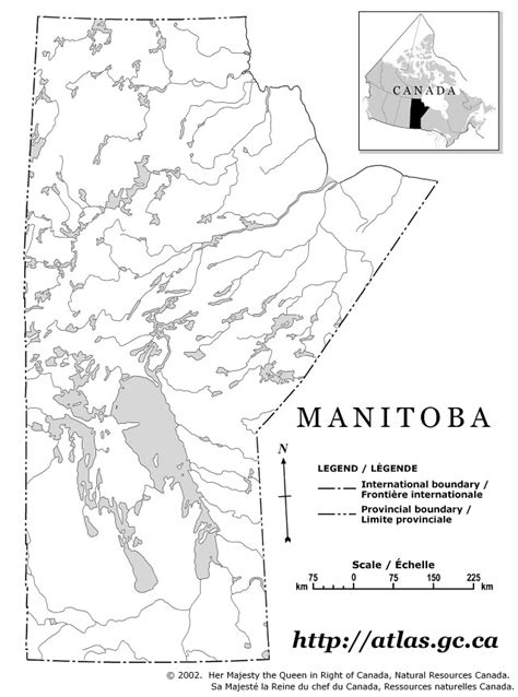 Manitoba Outline Map