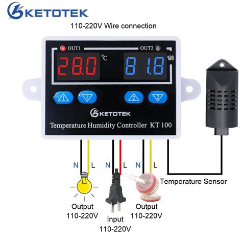 KT100 Digital Thermostat Humidity Controller Egg Incubator Temperature