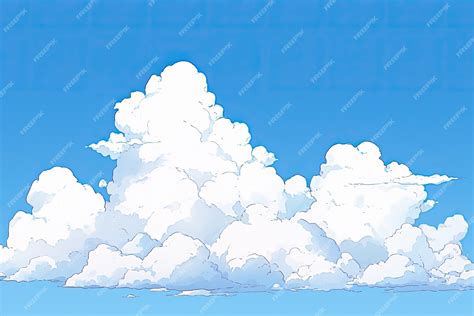 Free AI Image | Anime style clouds