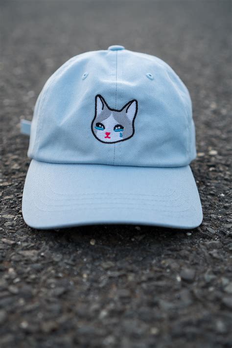 Cat Dad Hat Sad Cat, Crying Cat Meme, Funny Cat Hat, Cap for Cat Owner ...