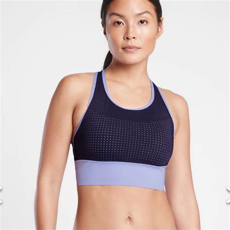 Athleta Cross Train Bikini Top Sports Bra Medium Vict Gem