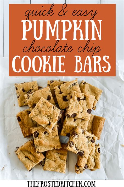 Pumpkin Chocolate Chip Cookie Bars Perfect For Fall