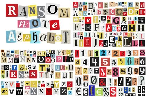 Ransom Note Alphabet Old Newspaper Cutouts For 1376303