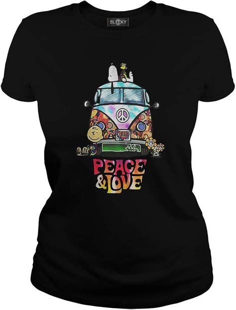 Snoopy Peace And Love Hippie T Shirt Minaze