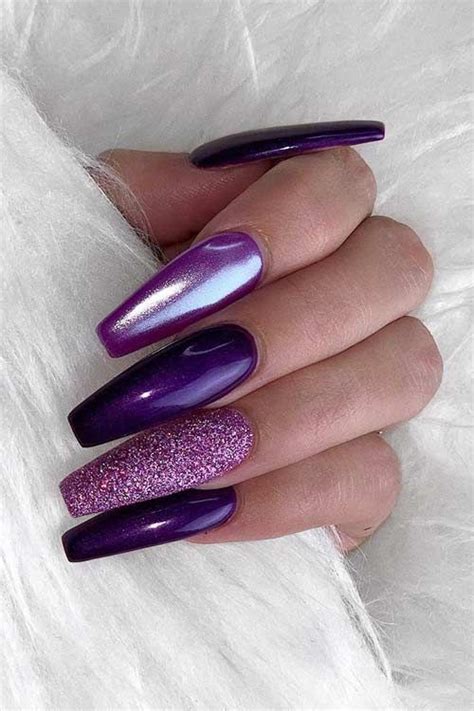 The Sparkling Revolution Unlocking The Secrets Of Purple Nails With Glitter