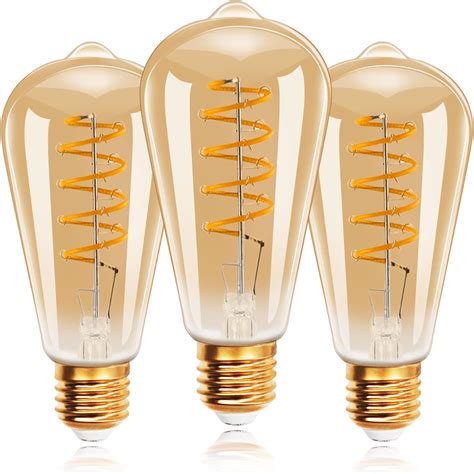 Extrastar St64 Vintage Led Light Bulbs 4w E27 Spirit Edison Screw 30w