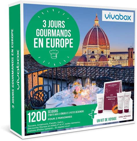 Vivabox Coffret Cadeau Couple Jours Gourmands En Europe