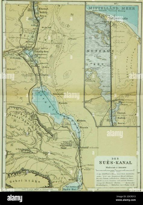 Map of the suez canal hi-res stock photography and images - Alamy