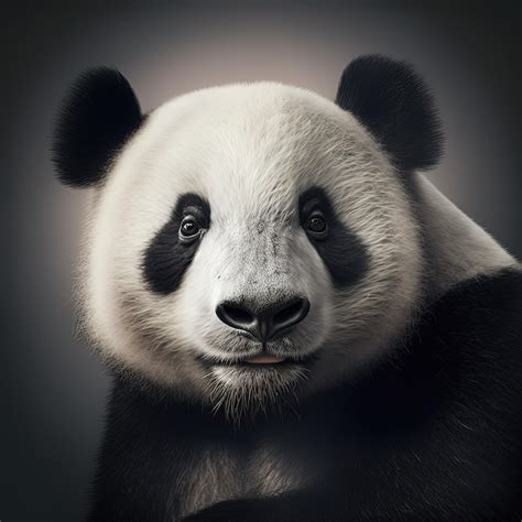 Retrato De Urso Panda Ultra Realista Generative Ai Foto Premium