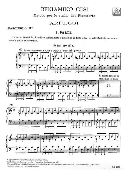 Metodo Per Lo Studio Del Pianoforte In 12 Fascicol Klaviernoten