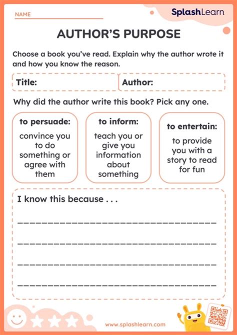 Lets Become Authors Intent Detectives Worksheet