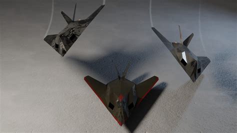 Lockheed F 117 Nighthawk Stealth Bomber 3d Model By Netrunnerpl