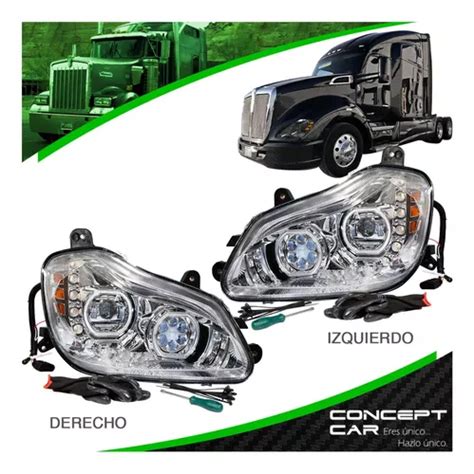 Par Faro Unidad Kenworth T680 Lupa Hiper Led Performance Cr Envío gratis