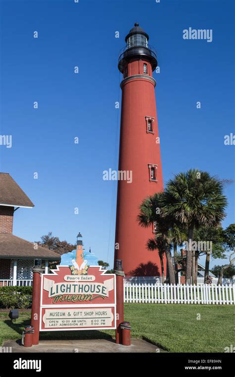 Ponce de Leon Inlet Lighthouse located on Ponce Inlet near Daytona ...