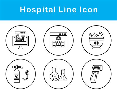 Hospital Vector Icon Set 21457204 Vector Art at Vecteezy