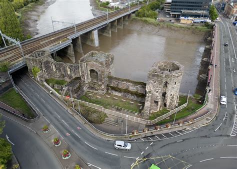 Newport Castle Aerial Image 14th Century Castle Ruins Ov Flickr