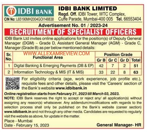 Idbi Recruitment Specialist Officer 2023 All Exam Review