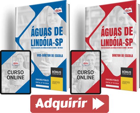 Apostilas Concurso Águas Lindóia Sp 2024 Vice Diretor E Diretor De